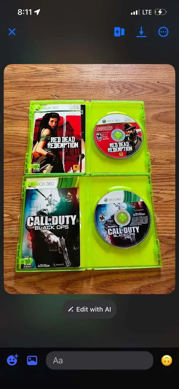 Red Dead Redemption and Call of Duty: Black Ops Xbox 360 Video Game Bundle